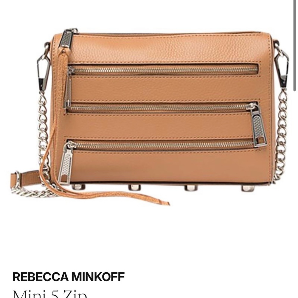 Rebecca Minkoff Desert Tan Mini 5 Zip Crossbody Bag